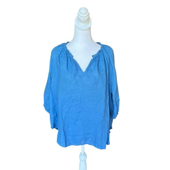 J Jill Love Linen Blouse Top Peasant Boho Relaxed Fit Bundle Of 2 Womens Large - Picture 8 of 15